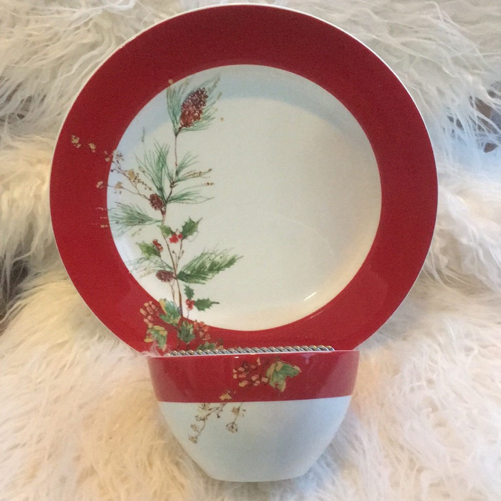 Lexox Winter Song Dinner Plate and Bowl